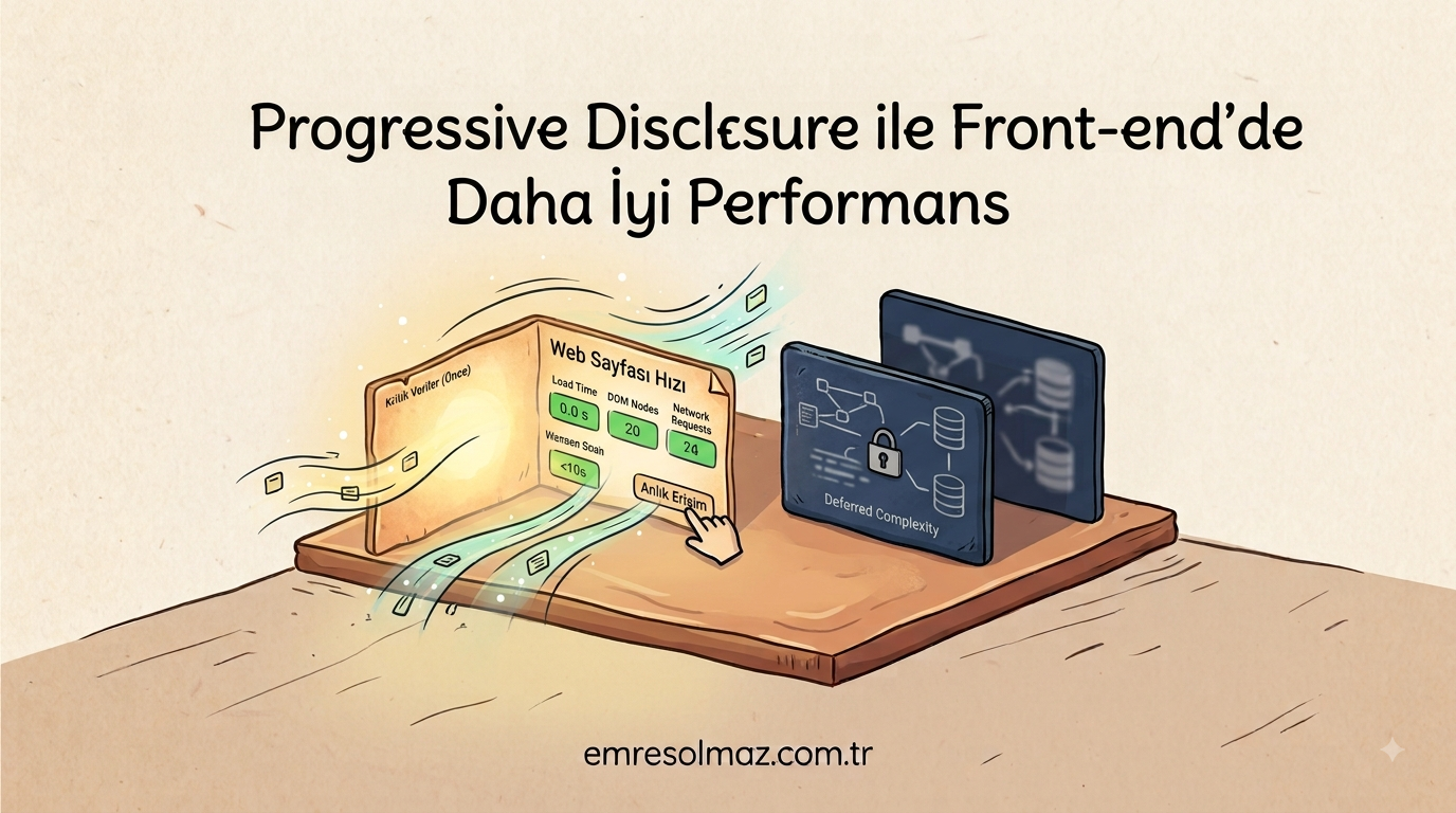 Progressive Disclosure ile Front-end’de Daha İyi Performans